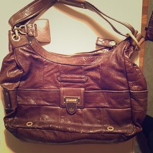 Juice Couture brown leather satchel